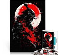 Puzzle de 1000 Piezas para Adultos Luna de Sangre samurái Juguete de desafío de Juego Educativo Toda la Familia. 75x50cm