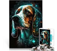 Puzzle de 1000 Piezas para Adultos Magia del Perro Beagle Juguetes educativos de Aprendizaje Adecuado para decoración de Escritorio. 75x50cm