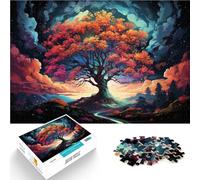 Puzzle de 1000 piezas para adultos majestuoso árbol juego de preguntas divertido en actividades en casa regalo de cumpleaños regalo de viaje 26 x 38 cm