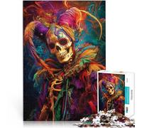 Puzzle de 1000 Piezas para Adultos Mandala del bufón malévolo Desafío difícil para aliviar el estrés Lista de Deseos con Papá Noel 38x26cm