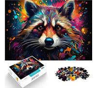 Puzzle de 1000 piezas para adultos, mapache, juego sofisticado, rompecabezas de 50 x 70 cm, desafío de inteligencia cerebral, juguete adictivo para adolescentes a partir de 14 años