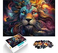 Puzzle de 1000 piezas para adultos, maravilloso juego de león estimulante, ideal como regalo para toda la familia de 14.96" x 20.47"