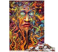Puzzle de 1000 piezas para adultos Metamorfosis psicodélica Juego de reflexión 26 x 38 cm Decoración interior única y regalos para adolescentes de 14 años y más