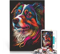 Puzzle de 1000 Piezas para Adultos Mi Pastor Australiano Juguetes Juegos Educativos Antiestrés Toda la Familia. 75x50cm