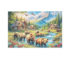 Puzzle De 1000 Piezas para Adultos Migración de Elefantes 1000 PCS 75x50cm Regalo De Jubilación para Mayores Ideal para Salud Cerebral Entrenamiento De Memoria Regalo