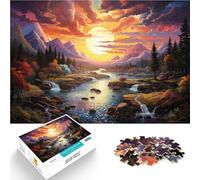 Puzzle de 1000 piezas para adultos "Milagro bajo la puesta de sol" juguete antiestrés 26 x 38 cm juego sofisticado y familiar para adolescentes a partir de 14 años