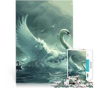 Puzzle de 1000 Piezas para Adultos Mitología del Cisne Alivia el estrés Vacaciones en casa Matar el Tiempo Buen Regalo 52x38cm