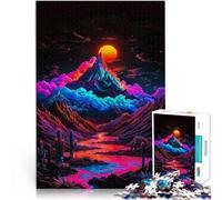 Puzzle de 1000 Piezas para Adultos Montaña y Luna Juguetes educativos de Aprendizaje Juegos Familiares Mejorar el Amor Entre Parejas 75x50cm