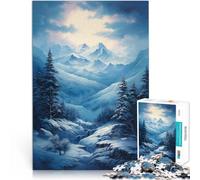 Puzzle de 1000 Piezas para Adultos montañas invernales Entrena tu Cerebro y Tus Manos Cada Pieza es única: un desafiante y Divertido Juego Familiar 75x50cm