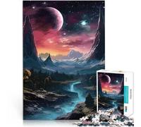 Puzzle de 1000 Piezas para Adultos Montañas y Planetas Juego Familiar para aliviar el estrés: desafío difícil Ideas de Regalos 75x50cm
