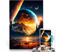 Puzzle de 1000 Piezas para Adultos Montañas y Planetas Juguetes adictivos Que desafían la Inteligencia Cerebral Una Obra de Arte 52x38cm
