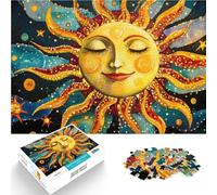 Puzzle de 1000 Piezas para Adultos Mosaico del Sol Sonriente Competición de Velocidad de Manos Actividades Divertidas en casa, Regalos de cumpleaños, Regalos de Viaje, 50x70cm