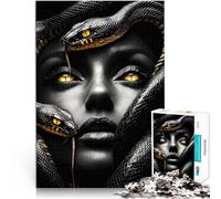 Puzzle de 1000 Piezas para Adultos Mujer con Serpientes Juguetes de Entretenimiento Familiar Interacción Entre Padres e Hijos 75x50cm