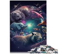 Puzzle de 1000 piezas para adultos, mundo animal, juego de participación, 50 x 75 cm, entrena tu cerebro y manos, adecuado para niños y adolescentes a partir de 14 años