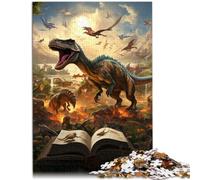 Puzzle de 1000 piezas para adultos, mundo de dinosaurios, juguete para aliviar el estrés, toda la familia, para adolescentes a partir de 14 años, 26 x 38 cm