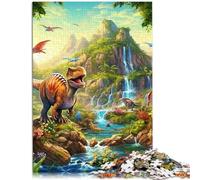 Puzzle de 1000 piezas para adultos, mundo de los dinosaurios, interesante rompecabezas para reducir el estrés, gran regalo, adecuado para adolescentes a partir de 14 años, 26 x 38 cm
