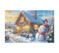 Puzzle De 1000 Piezas para Adultos Muñeco de Nieve de Navidad 1000 PCS 75x50cm Apto para Toda La Familia Ideal para Reuniones Fiestas Encuentros De Amigos Actividad De Grupo