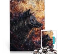 Puzzle de 1000 Piezas para Adultos Nebulosa Cósmica Lobo Juguetes para aliviar el estrés con Piezas de Formas aleatorias Que se entrelazan Completamente 75x50cm
