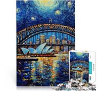Puzzle de 1000 Piezas para Adultos Noche en la Ópera de Sídney Juguetes Juegos Educativos Antiestrés Mejorar el Amor Entre Parejas 50x70cm