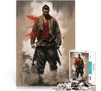 Puzzle de 1000 Piezas para Adultos Obra de Arte del Guerrero samurái Juguetes educativos con Piezas de Formas aleatorias Que se entrelazan Completamente 75x50cm