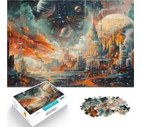 Puzzle de 1000 Piezas para Adultos Obras de Arte de Ciencia ficción Rompecabezas con Piezas de Formas aleatorias Que se entrelazan Completamente 75x50cm