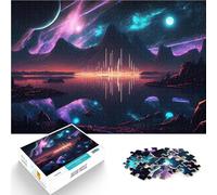 Puzzle de 1000 Piezas para Adultos Paisaje Ciudad Luz de Neón Matar el Tiempo en Vacaciones en casa Mejorar el Amor Entre Parejas 50x70cm