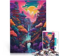 Puzzle de 1000 Piezas para Adultos Paisaje de fantasía 5 Juegos Divertidos para la Familia Actividades Divertidas en casa, Regalos de cumpleaños, Regalos de Viaje, 38x26cm