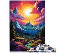 Puzzle de 1000 piezas para adultos Paisaje de Montaña Puzzle educativo Anti-Stress Adecuado para parejas 14.96" x 20.47" para adolescentes de 14 años y mayores