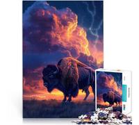 Puzzle de 1000 Piezas para Adultos Paisaje de Vacas de Las Tierras Altas Juegos Divertidos Interacción Entre Padres e Hijos 38x26cm