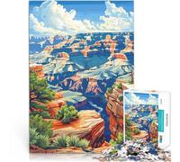 Puzzle de 1000 Piezas para Adultos Paisaje del Gran Cañón Juguetes para aliviar el estrés Cada Pieza es única: un desafiante y Divertido Juego Familiar 52x38cm