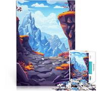 Puzzle de 1000 Piezas para Adultos Paisaje del Paso de montaña Juguetes de Entretenimiento Familiar Juego de desafío único 38x26cm