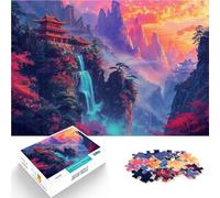 Puzzle de 1000 Piezas para Adultos Paisaje japonés al Atardecer Entrena tu Cerebro y Tus Manos Regalos para Amigos y Familiares 75x50cm