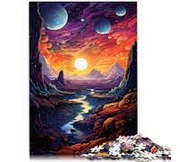 Puzzle de 1000 piezas para adultos, paisaje planetario, entrena tu cerebro y tus manos para adolescentes a partir de 14 años, 26 x 38 cm