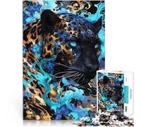 Puzzle de 1000 Piezas para Adultos Pantera Negra Bloom Juego Familiar para aliviar el estrés: desafío difícil Buen Regalo 52x38cm