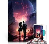 Puzzle de 1000 Piezas para Adultos Pareja en el Fin del Mundo Juguete de desafío de Juego Educativo Regalos de Amigo Secreto 38x26cm