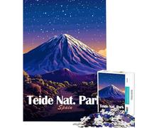 Puzzle de 1000 Piezas para Adultos Parque Nacional del Teide España de Noche Juego Imposible Juguete Educativo Divertido Regalo para Mejorar la Memoria (tamaño 50x75cm)