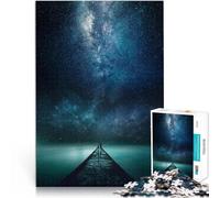 Puzzle de 1000 Piezas para Adultos Partículas cósmicas nocturnas Juguetes para aliviar el estrés Decoración artística del hogar 52x38cm