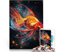 Puzzle de 1000 Piezas para Adultos Peces de Colores en el Espacio Juegos educativos Decoración del hogar Mejorar el Amor Entre Parejas 75x50cm