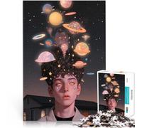 Puzzle de 1000 Piezas para Adultos Pensamientos Cósmicos Juguete Educativo Intelectual descompresor Lista de Deseos con Papá Noel 52x38cm