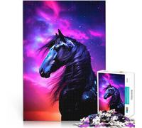 Puzzle de 1000 Piezas para Adultos Pferd Animal Caballo Ayuda al Cerebro a ejercitar Juguetes adictivos para Cultivar la Paciencia. Gran Regalo 38x26cm