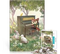 Puzzle de 1000 Piezas para Adultos Piano del Bosque Juguetes educativos de Aprendizaje Juegos Familiares Mejorar el Amor Entre Parejas 52x38cm