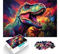 Puzzle de 1000 piezas para adultos, pintura de dinosaurios, rompecabezas de dibujos animados para la decoración del hogar, adecuado para adolescentes a partir de 14 años, 26 x 38 cm