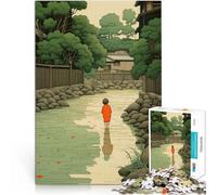 Puzzle de 1000 Piezas para Adultos Pintura Japonesa Juguetes adictivos Que desafían la Inteligencia Cerebral Obra de Arte 38x26cm