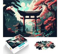 Puzzle de 1000 Piezas para Adultos Puerta Torii Japonesa Juguetes de Juego para Regalo Familiar Juego Educativo para cumpleaños y Navidad. 38x26cm
