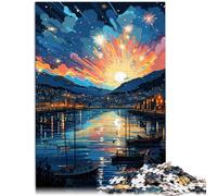 Puzzle de 1000 piezas para adultos, puerto de Bergen, juego educativo, juguete desafiante, 26 x 38 cm, alivio del estrés, vacaciones en casa, pasatiempo para adolescentes a partir de 14 años