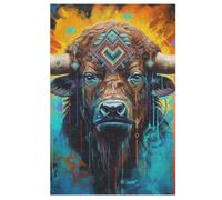 Puzzle de 1000 piezas para adultos, puzle de madera de búfalo, desafío cerebral, juego de juguete (78 x 53 cm)