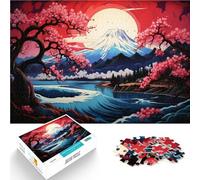 Puzzle de 1000 piezas para adultos, puzle japonés de flores de cerezo, juegos educativos desafiantes, pero entretenidos y humorísticos, 26 x 38 cm