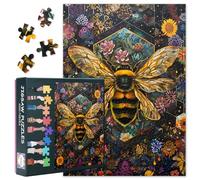 Puzzle de 1000 piezas para adultos, puzle para adultos, 1000 piezas, diseño de ciervo bebiendo en la orilla del lago, imagen natural realista y decoración de pared (70 x 50 cm)