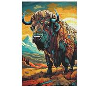 Puzzle de 1000 piezas para adultos, puzles de búfalo, juego de descompresión, rompecabezas de juguete, regalos de cumpleaños, 78 x 53 cm