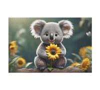 Puzzle de 1000 piezas para adultos, puzles de koala, puzles de madera para niños, rompecabezas creativo, regalo para amigos y familiares (75 x 50 cm)